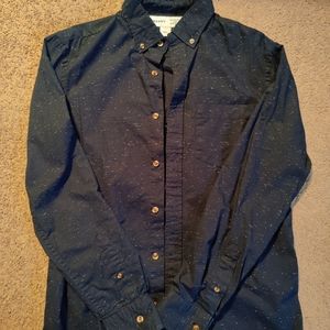 Old Navy Sm Slim Fit Button-Down Shirt Navy Blue